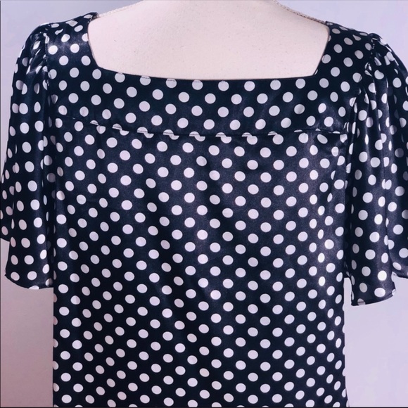 Style & Co black & white baby doll polka dot- 16 - Picture 6 of 7